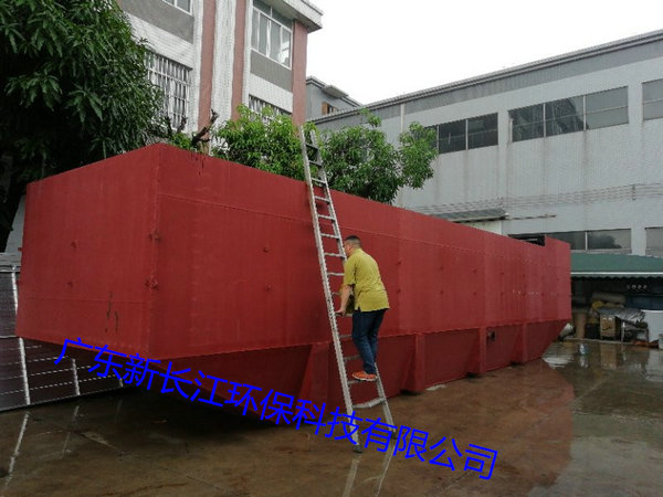 海南生态园水质净化每天产水10000吨设备安装中