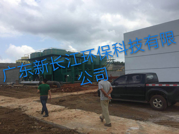 海南生态园水质净化现场项目工程进行中